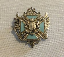 VINTAGE CORO IMPERIAL BLUE MALTESE CROSS MILITARY STYLE  PIN BADGE picture