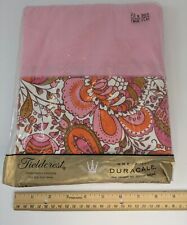 Vintage Flower Power NOS New Old Stock Pink Sheet Twin 1960 70 Era Retro Groovy picture