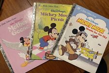 Vintage Disney Golden Books Mother Goose Mickey Picnic Mickey Heads For The Sky picture