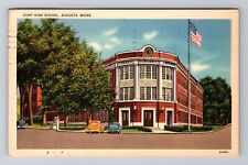Augusta ME-Maine, Cony High School, c1950 Antique Vintage Souvenir Postcard picture