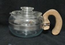 Vintage Pyrex Flameware 6 cup Teapot With Wood Handle picture