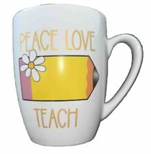 Simply Southern Ceramic Coffee Mug  Cup Large “Peace Love Teach” picture