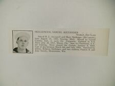 Samuel Skellenger Smyrna Michigan USS Cyclops Navy 1921 WW1 Hero Panel picture