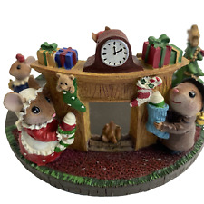 Yankee Candle Night Before Christmas Large Jar Candle Holder Cute Mouse Family picture