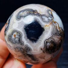 TOP 205G Natural Gobi Agate Eyes Agate Sphere Ball Crystal Stone MadagascarL2309 picture