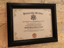 HONORABLE SERVICE - MARINES Commemorative Certificate (Type 1) w/Custom Printing picture
