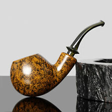 MUXIANG Handmade Briar Freehand Pipe Bent Stem Smooth Tobacco Smoking Pipe  picture