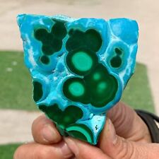 227G Natural Chrysocolla/Malachite transparent cluster rough mineral sample picture