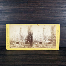 Carbutt Chicago Stereoview  Victorian Era Photograph Trinity Episcopal Church picture