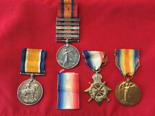 Rare ID’d Father & Son South Africa Boer War & WW I Medal Group 5th BN & 2nd CMR picture