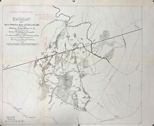 1878  CIVIL WAR Map of battle-grounds August 1862 Virginia Court Martial RARE picture