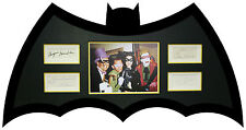 BATMAN VILLAINS Signed 36x18 BESPOKE Framed Display ROMERO GORSHIN MEREDITH COA picture
