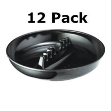 12 Pack Tablecraft 341B-1 Black Plastic Safety Ashtray picture