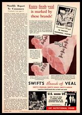 1942 Swift's Premium Select Arrow Brands Of Veal Cuts Vintage Print Ad picture