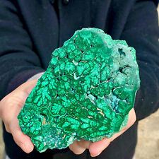372G Natural Green Malachite Crystal Flaky Pattern Ore Specimen Quartz Healing picture