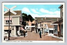 Provincetown MA-Massachusetts, Commercial Street East, Vintage Postcard picture