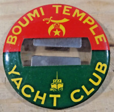BOUMI TEMPLE Vintage YACHT CLUB NAME BADGE Masonic picture