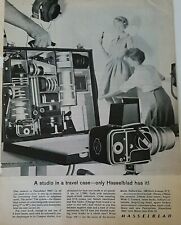1960s Hasselblad 500C camera system studio in a travel case vintage ad picture