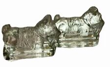 Adorable Vintage Heavy Glass Bookends Figurines picture