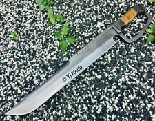 BEAUTIFUL CUSTOM HANDMADE 23 INCHES HIGH CARBON STEEL HUNTING SWORD WITH SHEATH picture