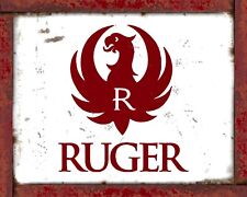 Ruger Firearms Red Phoenix 8x10 Rustic Vintage Style Tin Sign Metal Poster picture