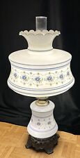Stunning Vintage 1973 Quoizel Abigail Adams Hand Painted Hurricane Lamp  picture