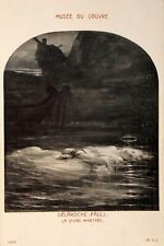 1900s Mystic Dead Girl Drowned B&W ANTIQUE POSTCARD picture
