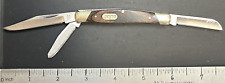 Buck 373 Trio 3 Blade Pocketknife DC 2019 Brown Wooden Scales VG USED EDC picture