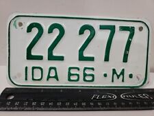 Vintage 1966 Idaho Motorcycle License Plate 22 277 picture