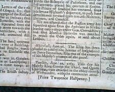 Best king George III of the United Kingdom Coronation 1761 London UK Newspaper picture