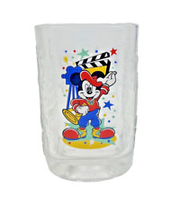 VTG McDonalds Disney World Mickey Mouse Glass Tumbler Millennium 2000 Hollywood picture