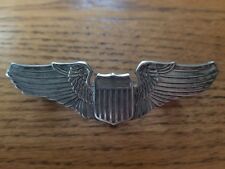 WW2 Original Pilot's Wing Rare Snowflake 3in Clutch Back AMCRAFT + Sterling picture