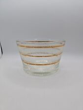 Vintage Mid-Century MCM Culver Gold Icicle Pattern Glass Ice Bucket picture