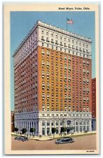 c1930's Hotel Mayo Building Cars Street View Tulsa Oklahoma OK Vintage Postcard picture