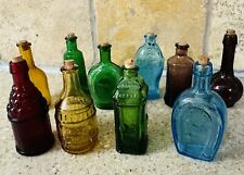 Lot 10 Vintage Wheaton & Taiwan Miniature Glass Bottles W/corks picture