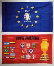 1 EURO FLAG + 1 COPA AMERICA GENERIC FLAG  $45 picture