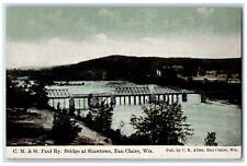 c1910 C.M. St. Paul Ry. Bridge Shawtown Exterior Eau Claire Wisconsin Postcard picture
