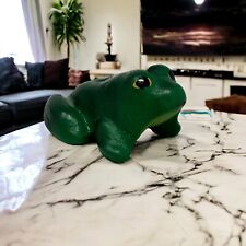 Vintage Antique Chalkware Plaster Bull Frog Unique Collectible picture