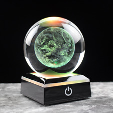 3D Laser Engraved Miniature Terrestrial Planet Model Crystal Craft Ball GORGEOUS picture