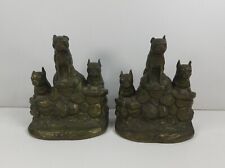 Jennings Brothers # 1926 Boston Terrier Bronze Bookends 1920s-30s picture