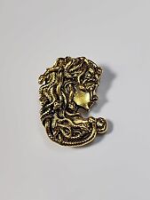 Medusa Brooch Lapel Pin Gold Color Gorgon Snakes for Hair picture