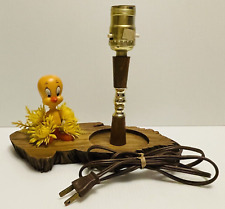 Vintage 70s Dakin Looney Tunes Tweety Bird Bedroom Working Lamp no Shade. picture