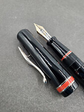 Visconti Midnight Voyager Black with Coral Fountain Pen 18k F Nib VIDEO picture