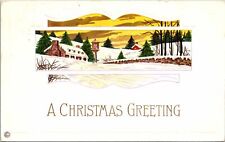 VINTAGE POSTCARD CHRISTMAS GREETINGS MAILED NORTH JAY MAINE {rare cancel} 1916 picture
