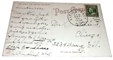 1909 C&NW CHICAGO & NORTH WESTERN ELROY TRACY TRAIN #514 RPO POST CARD picture