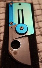 New Spyderco Dog Tag C188ALTIP Green Blue Item S30V NIB knife Aluminum Titanium  picture