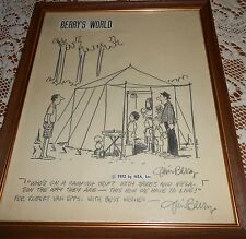 BERRY'S WORLD*JIM BERRY AUTOGRAPHED PENCIL DRAWING*COMICS 1972*one-of-a-kindREAL picture