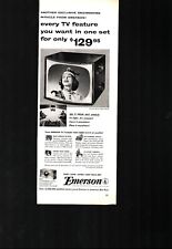 1954 Emerson Television Model 1060 Portable Engineering Miracle Vintage Print Ad picture