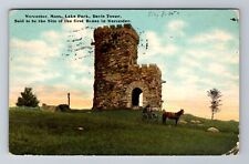 Worcester MA-Massachusetts, Davis Tower Lake Park, Vintage c1910 Postcard picture