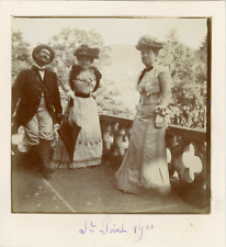 France, Saint-Point, sur le balcony, 1901, vintage citrate print vintage citrate  picture